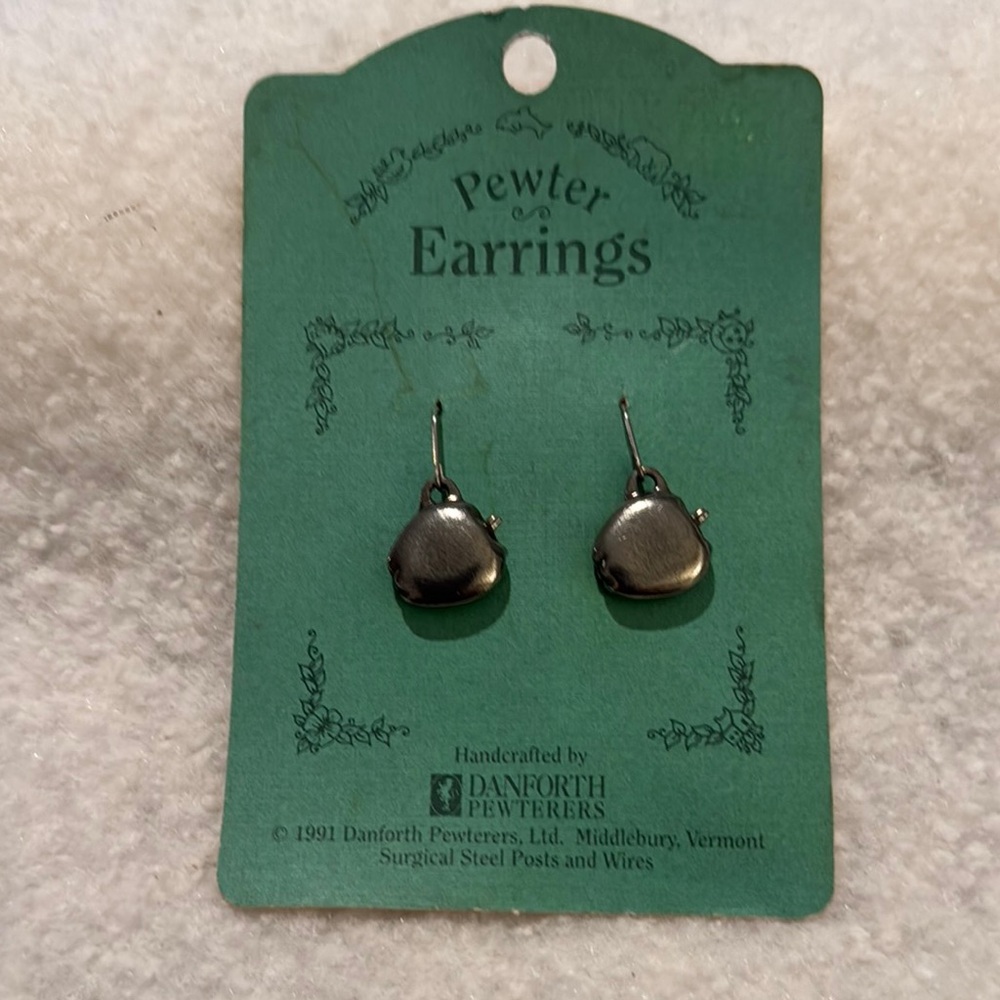 Apple Pewter Earrings